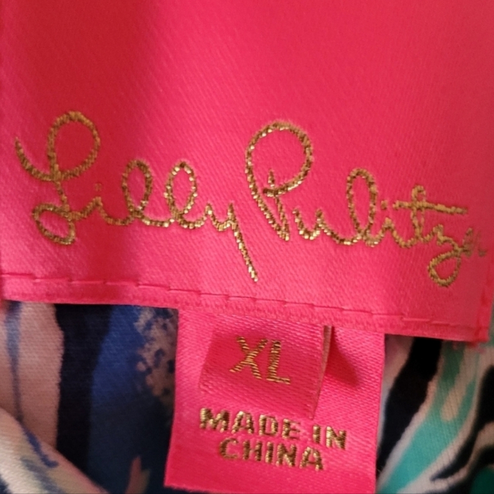 💙 Lilly Pulitzer Malia One Shoulder Maxi Dress XL - Picture 6 of 6